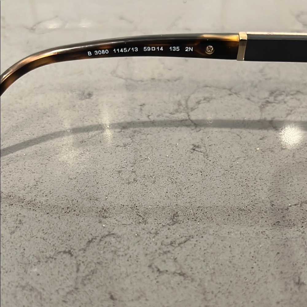 Burberry Gold Aviator Sunglasses - Prescription Lenses - Picture 7 of 12